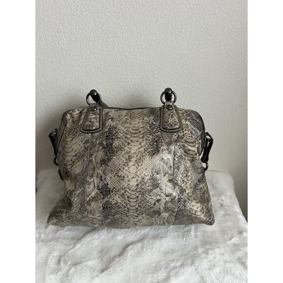 COACH Python Purse Bag Shoulder Snake Animal Handle Strap Leather - Picture 7 of 14